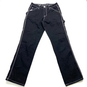 Five Star General Carpenter Pants Womens 3/26 Black Pockets Straight Leg Zip Fly